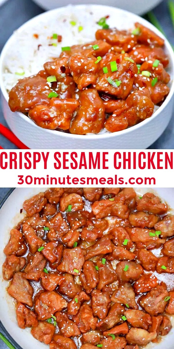 easy sesame chicken pin