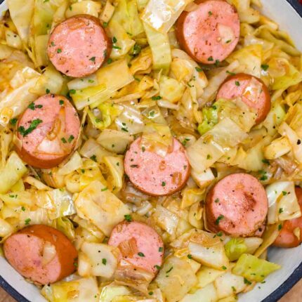 Fried Cabbage and Kielbasa - 30 minutes meals