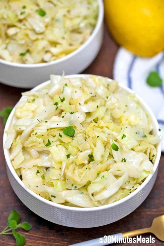 sautéed cabbage in a bowl