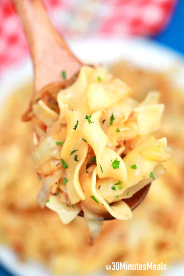 easy 30 minute fried cabbage and noodles