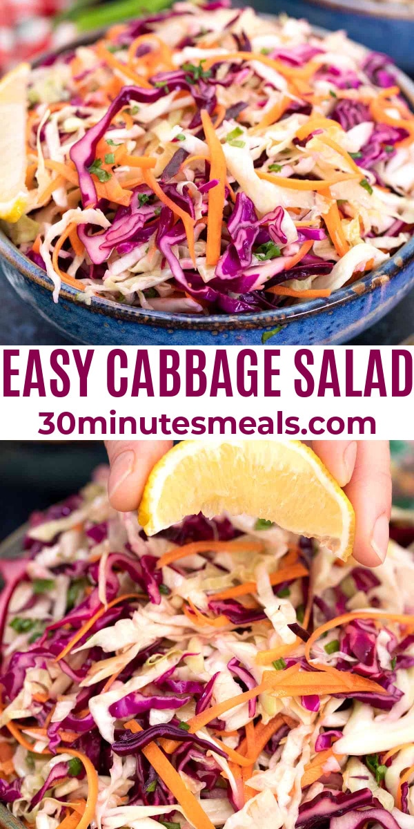 easy cabbage salad pin