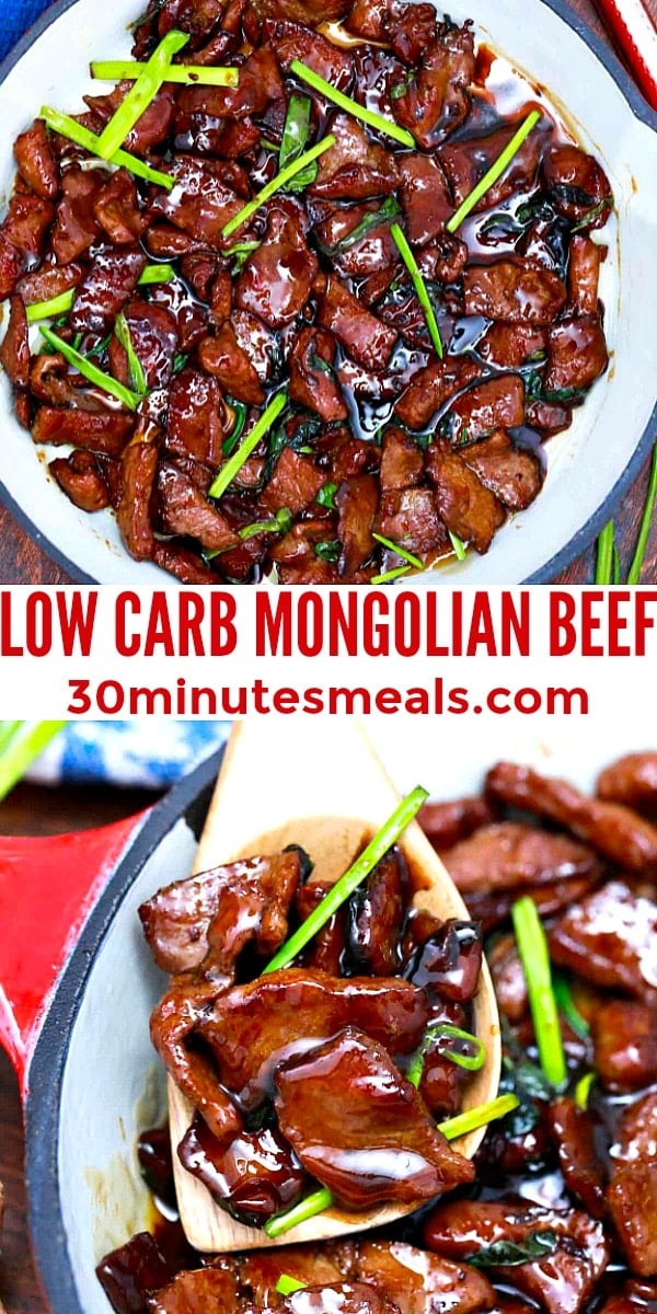 easy low carb mongolian beef pin