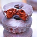 homemade baked chocolate donuts