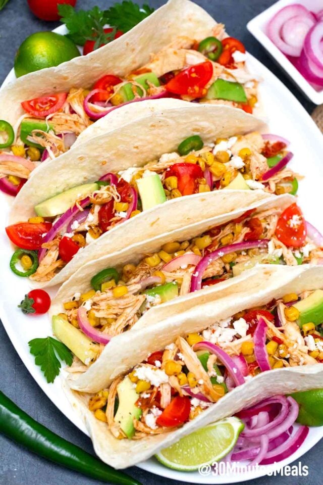 easy rotisserie chicken tacos