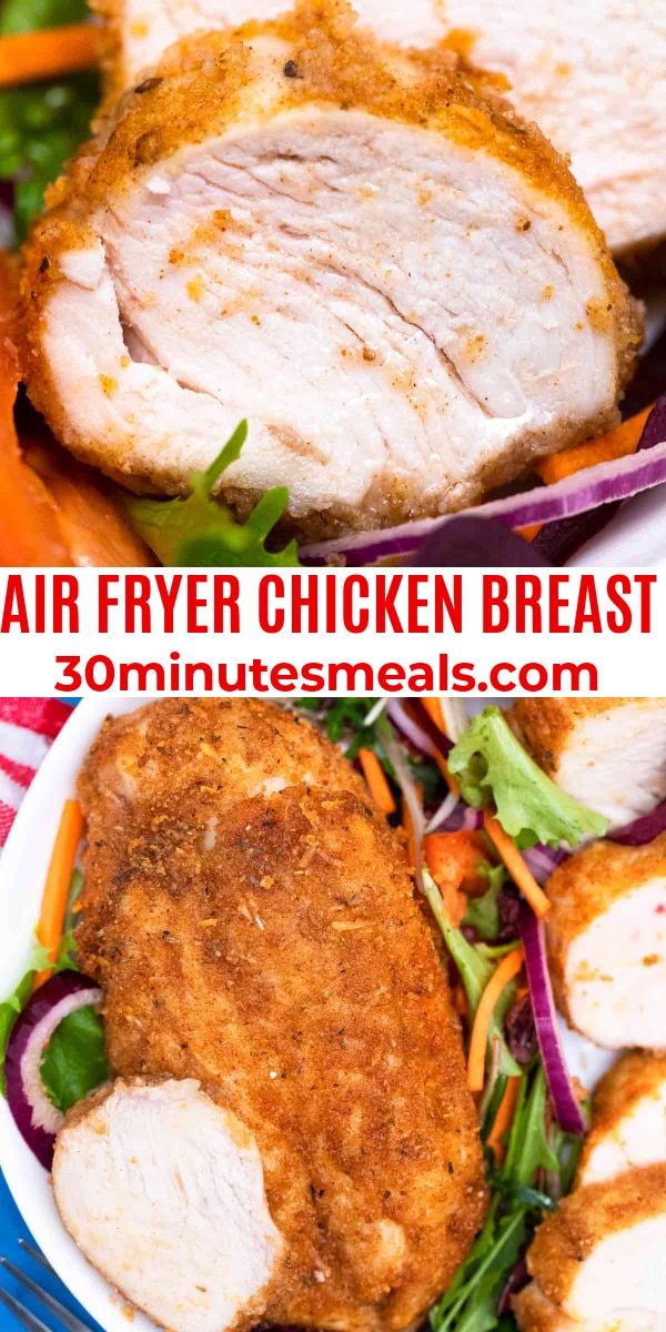 easy air fryer chicken breast pin