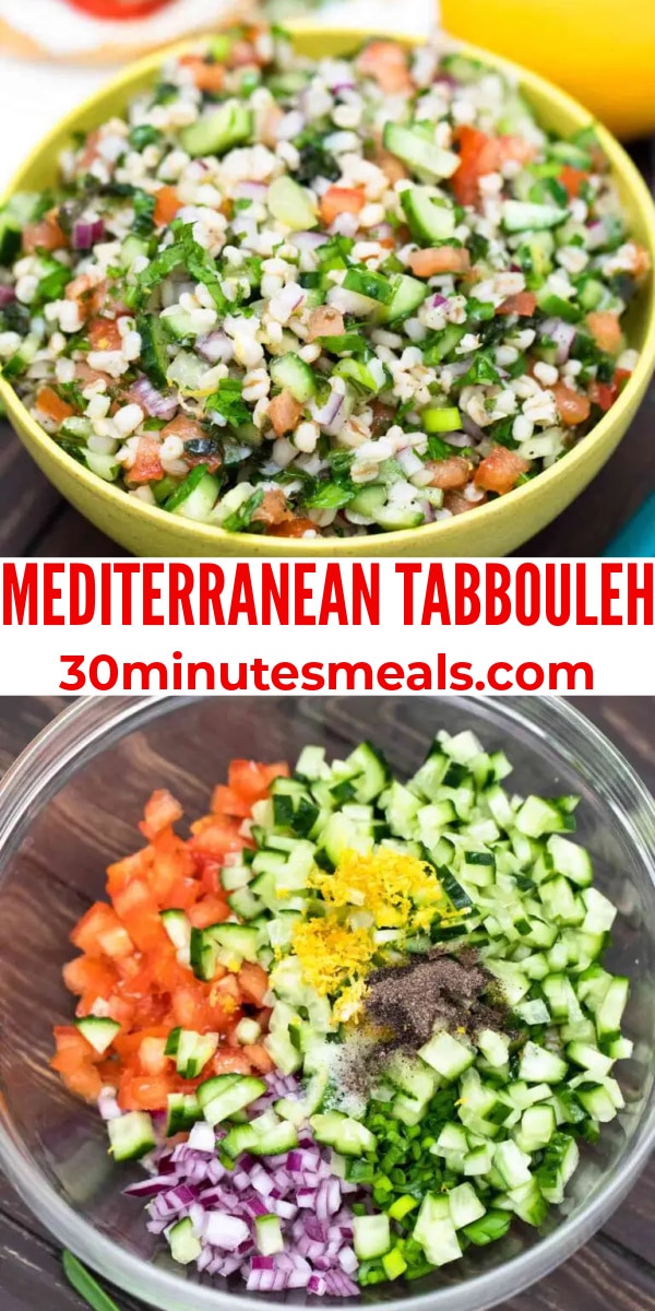 easy mediterranean tabbouleh pin