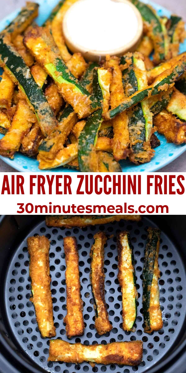 easy air fryer zucchini fries pin