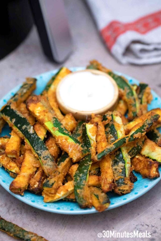 homemade air fryer zucchini fries recipe