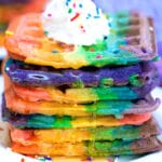 easy rainbow waffles recipe