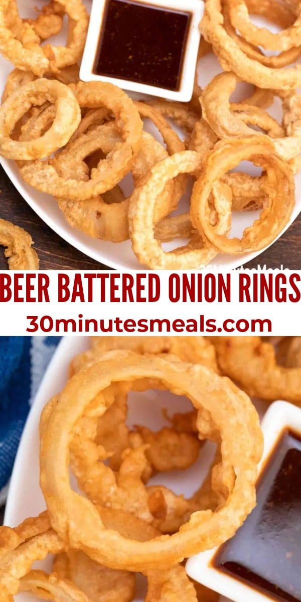 easy beer battered onion rings pin