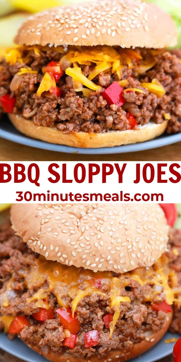 easy bbq sloppy joes pin