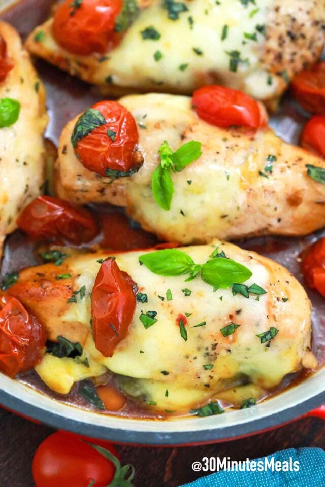 easy one pan caprese chicken