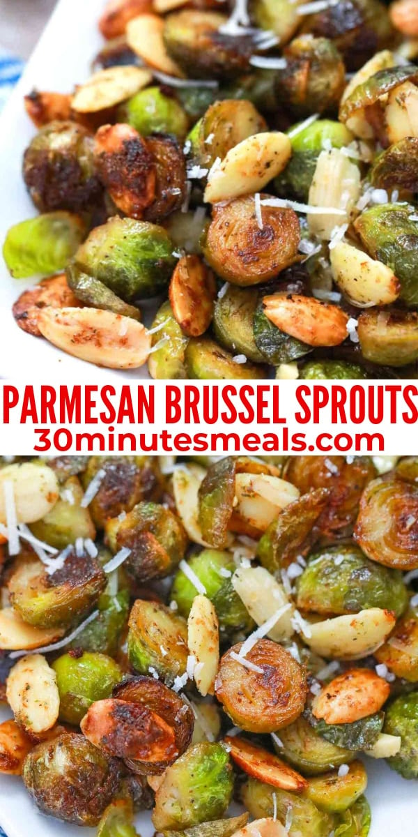 easy parmesan brussel sprouts pin