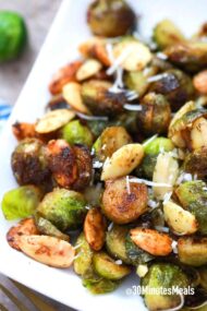 easy crispy parmesan brussel sprouts