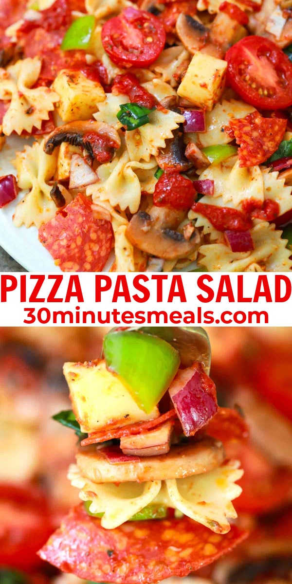 easy pizza pasta salad pin