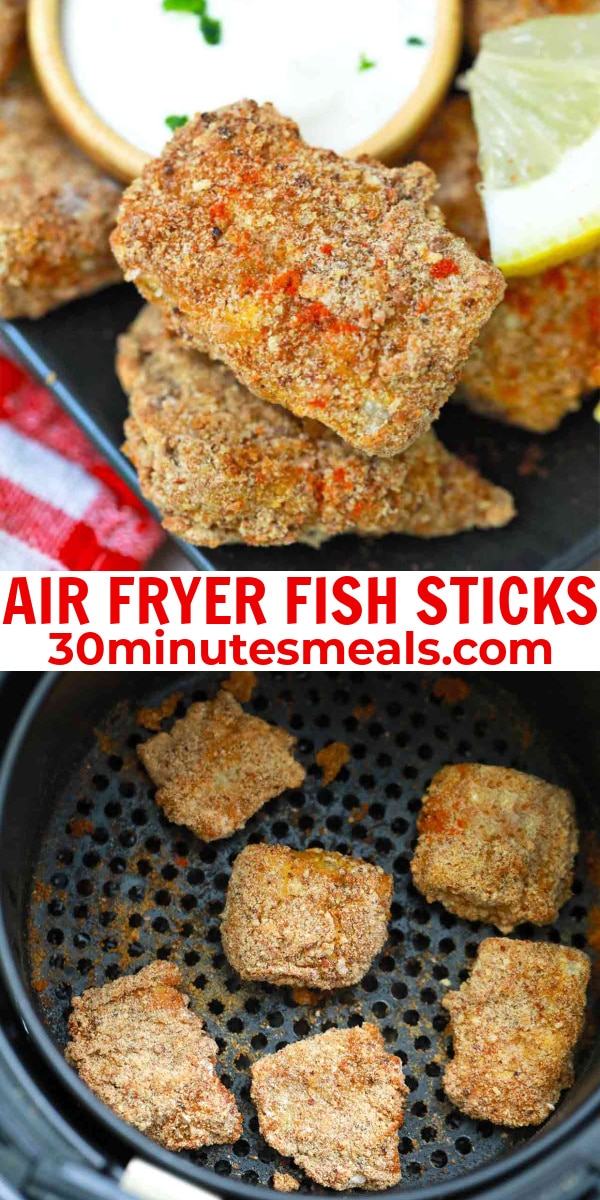 easy air fryer fish sticks pin