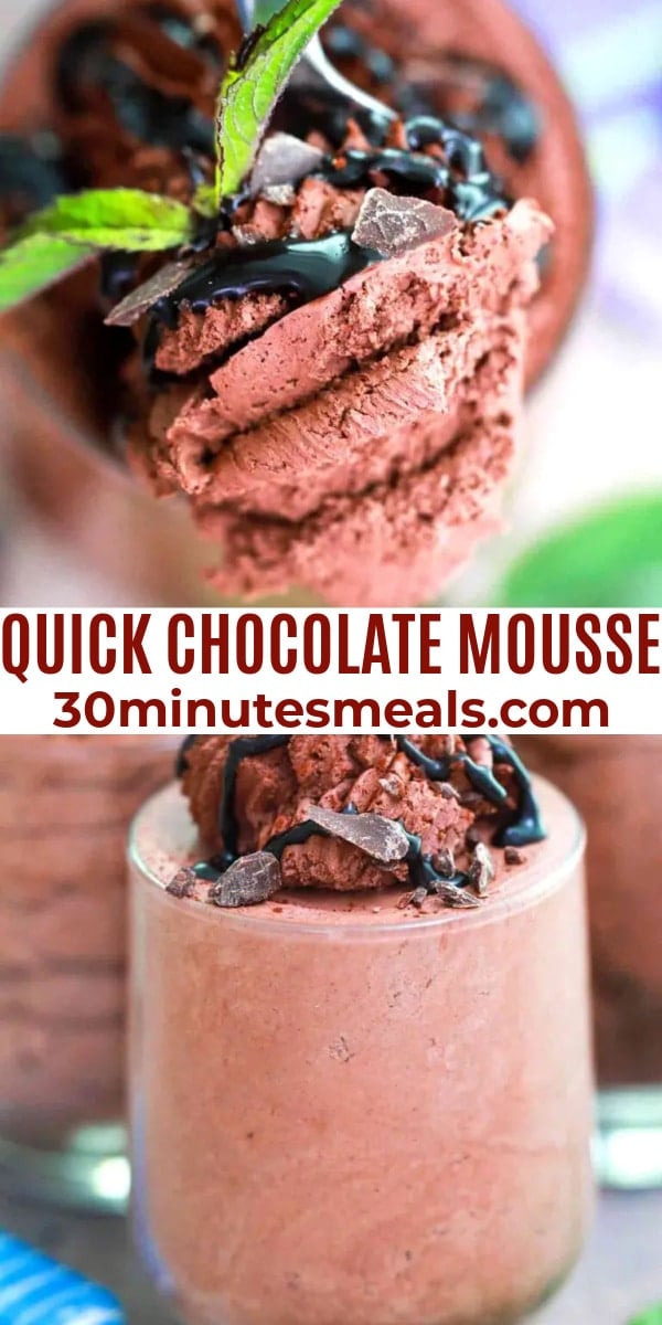 quick easy chocolate mousse pin