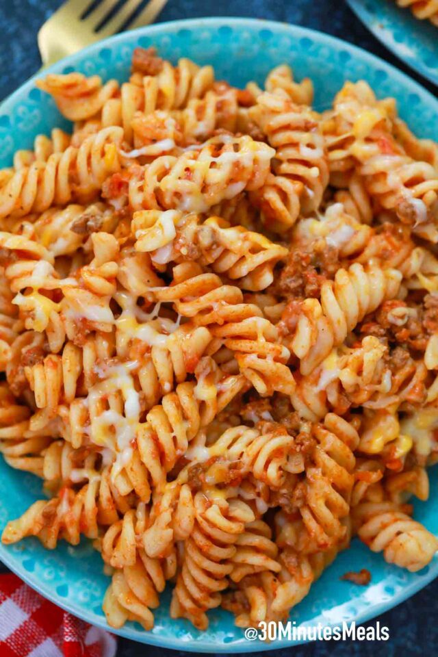 rotini pasta with beef