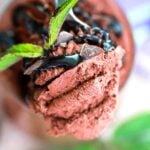 spoonful of chocolate mousse