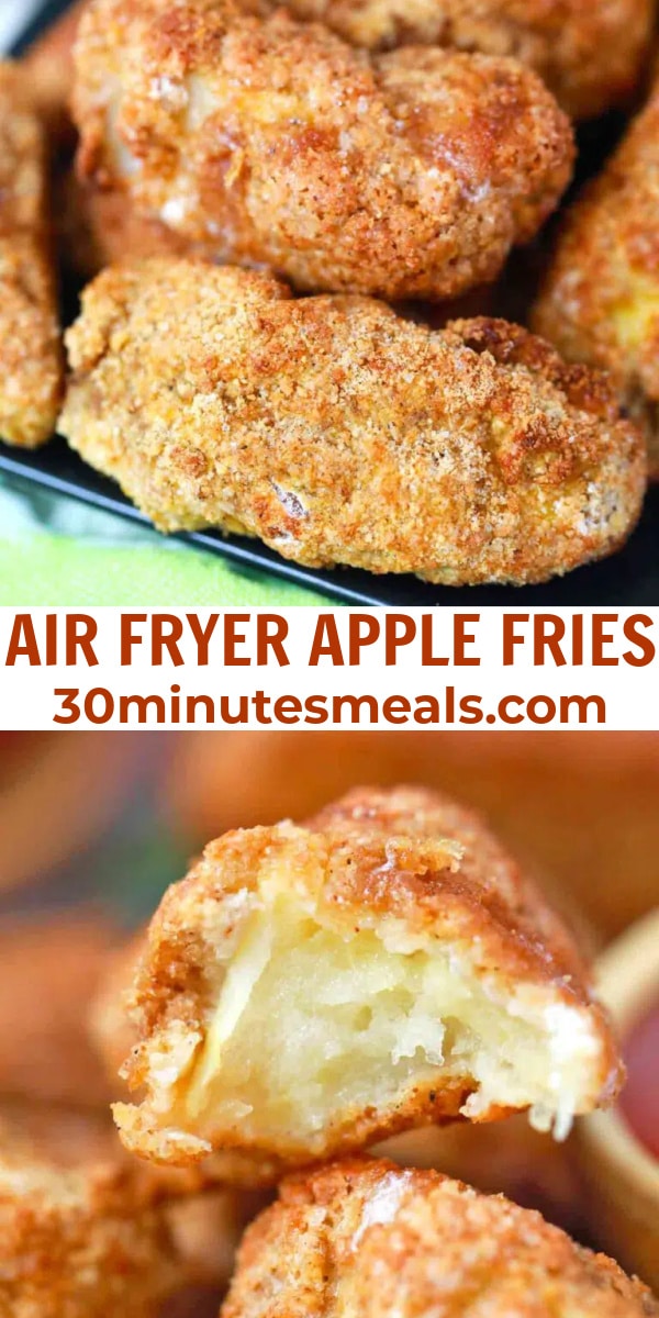 easy air fryer apple fries pin