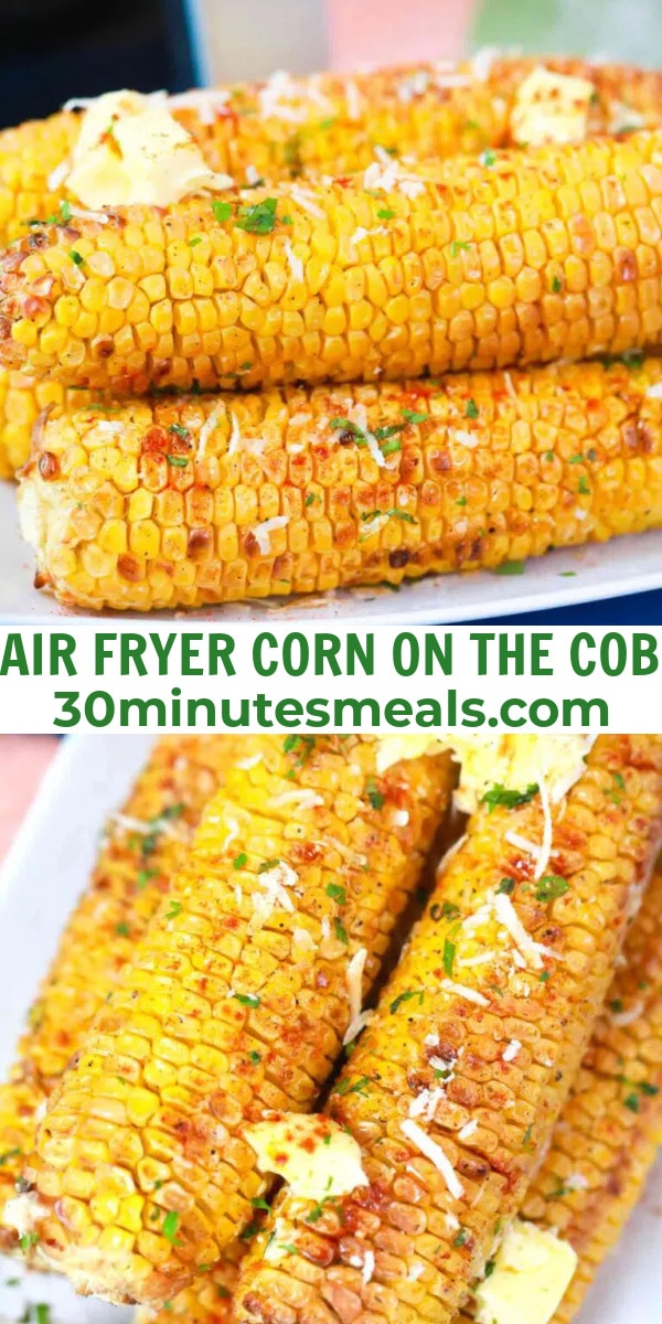 easy air fryer corn on the con pin