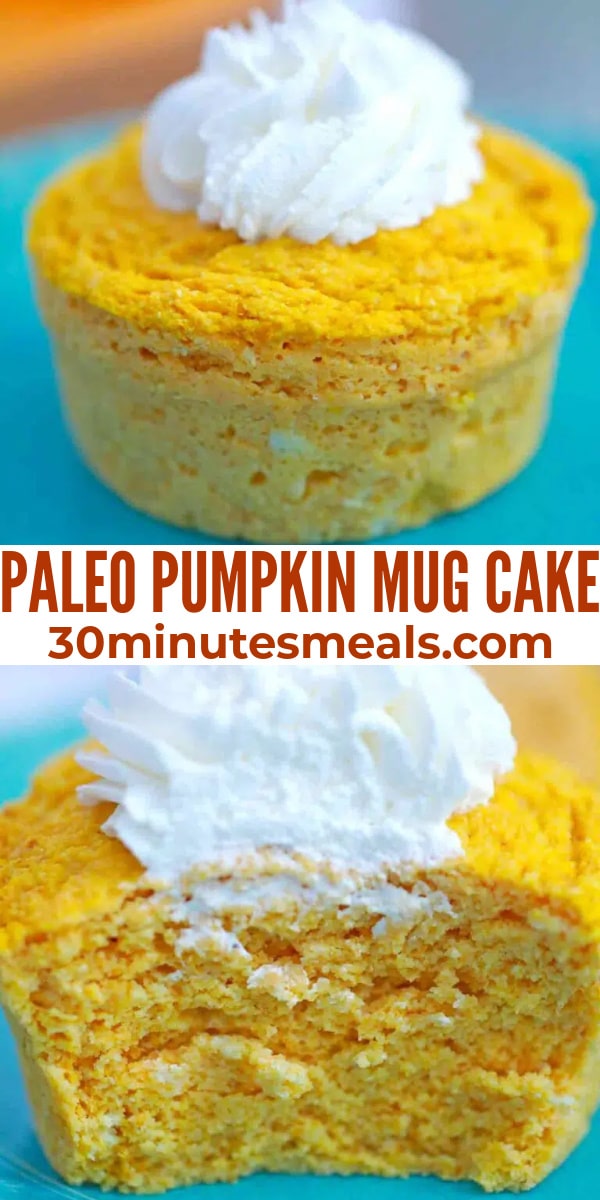 easy paleo pumpkin mug cake pin