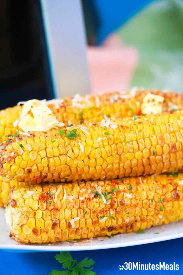 air fryer corn on the cob with butter