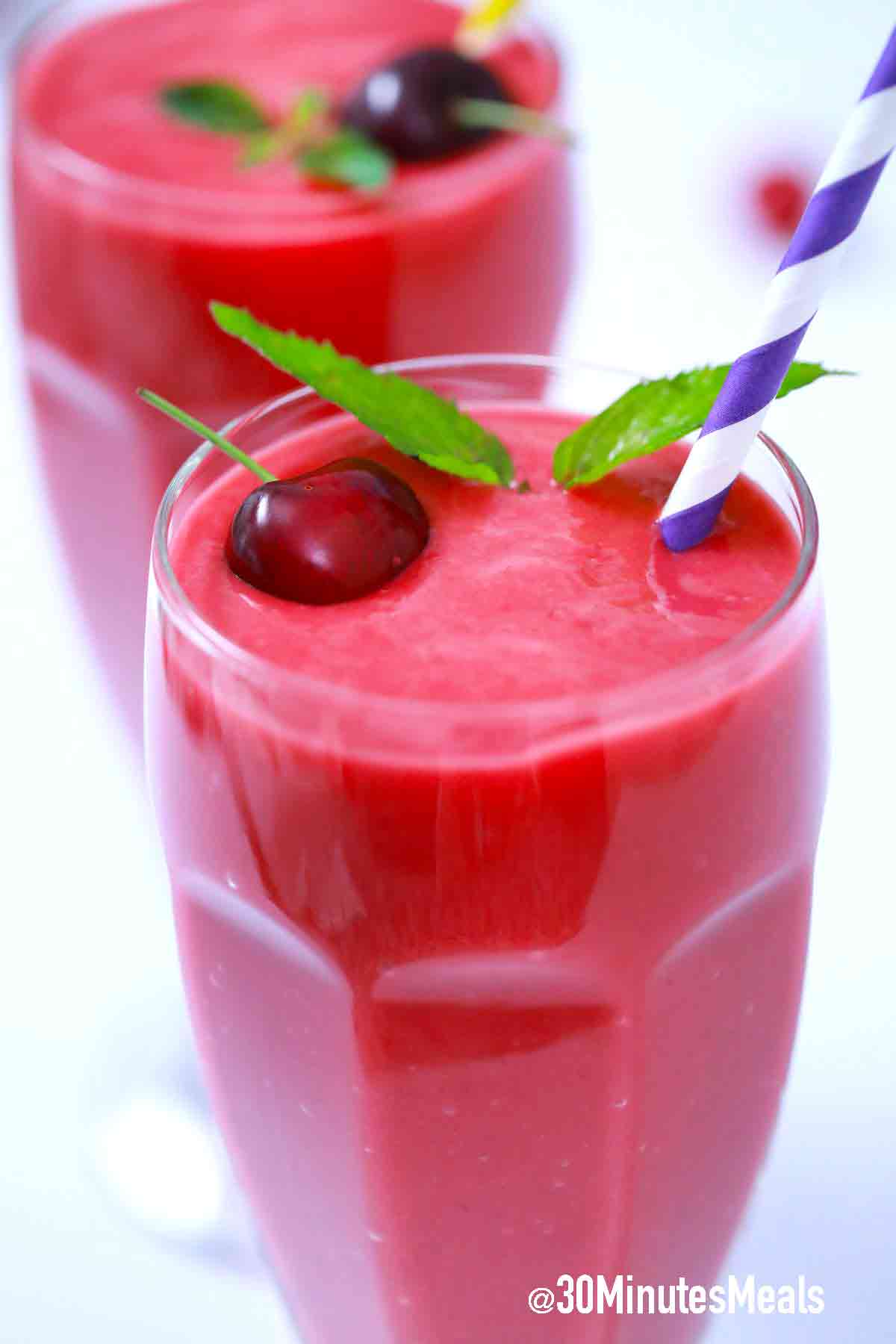 Cherry Smoothie Recipe - 30 minutes meals