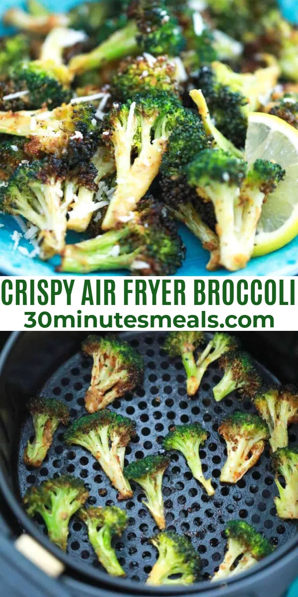 easy air fryer broccoli pin