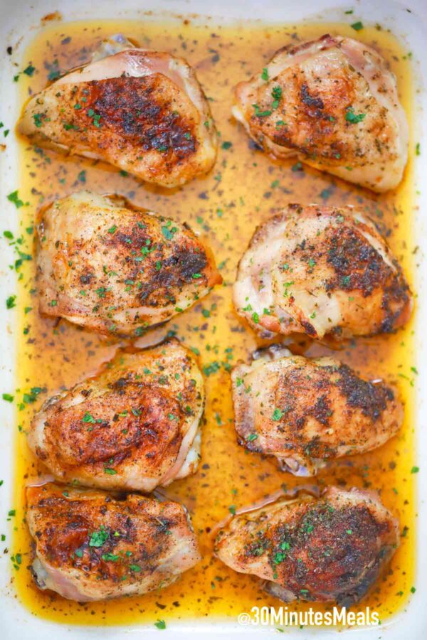 Oven Baked Chicken Thighs - 30 minutes meals