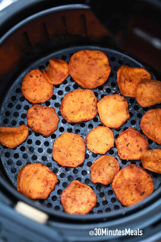 air fryer sweet potato chips