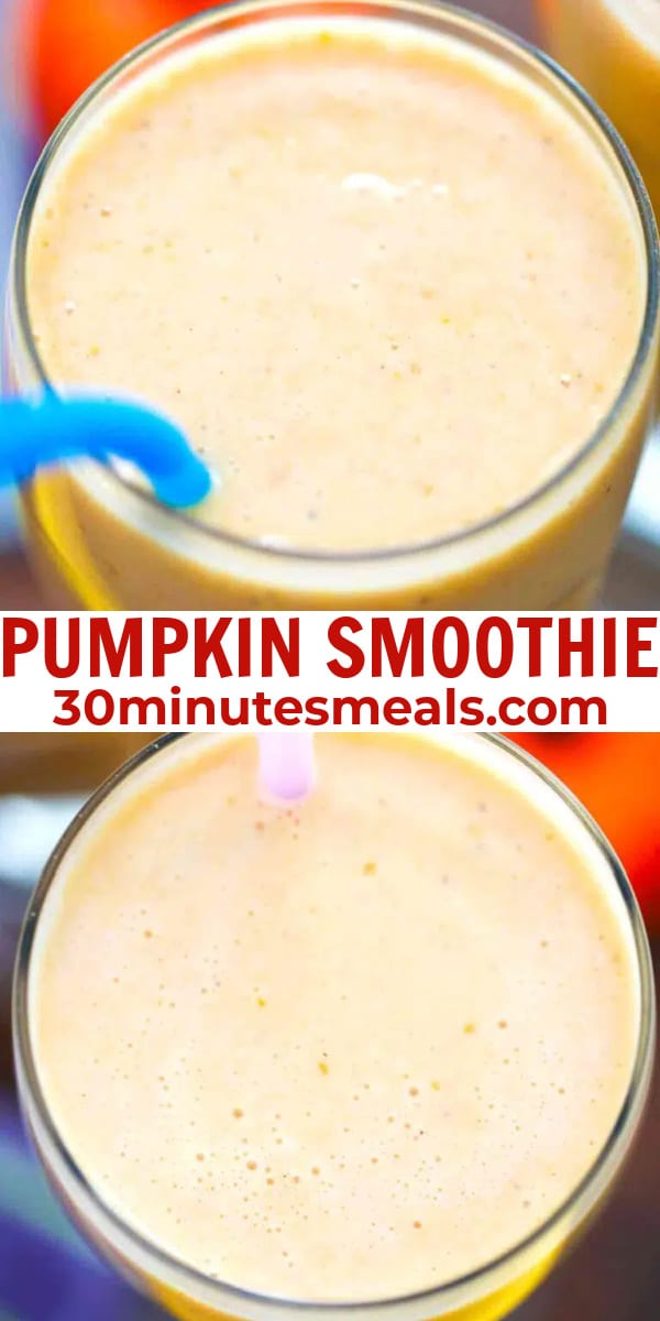 easy pumpkin smoothie pin