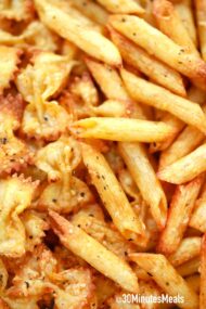 crispy air fried pasta chips