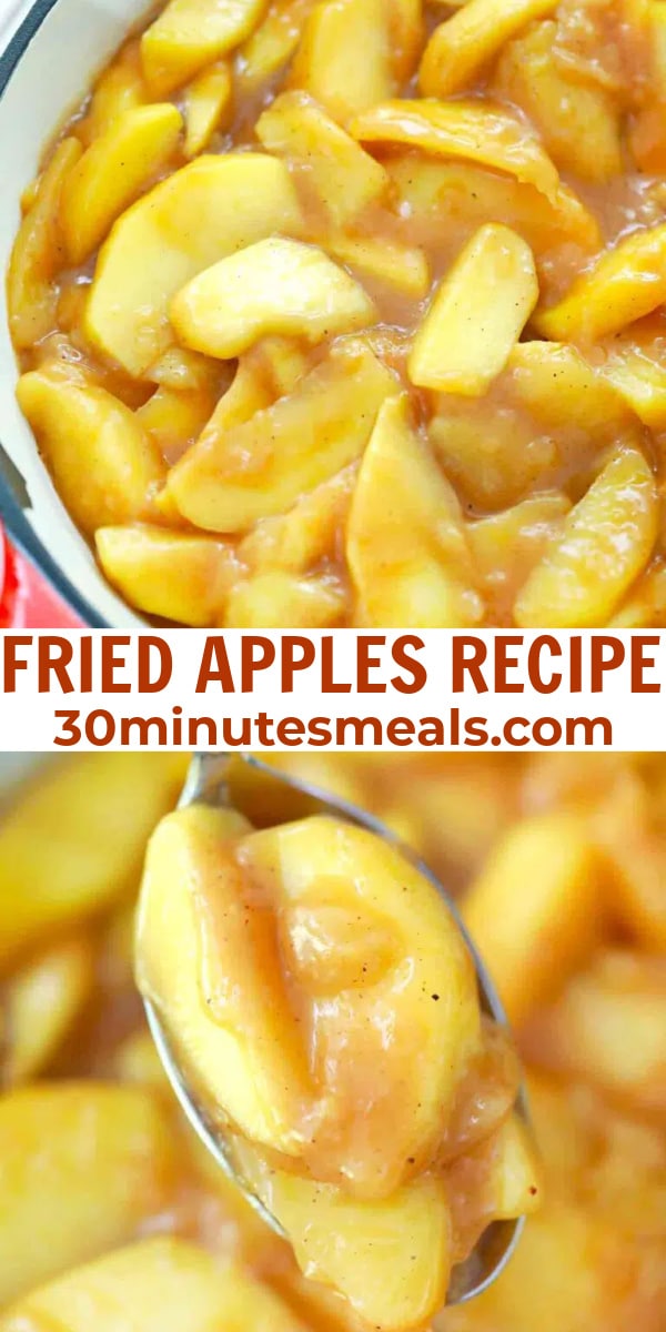 easy fried apples recipe pin