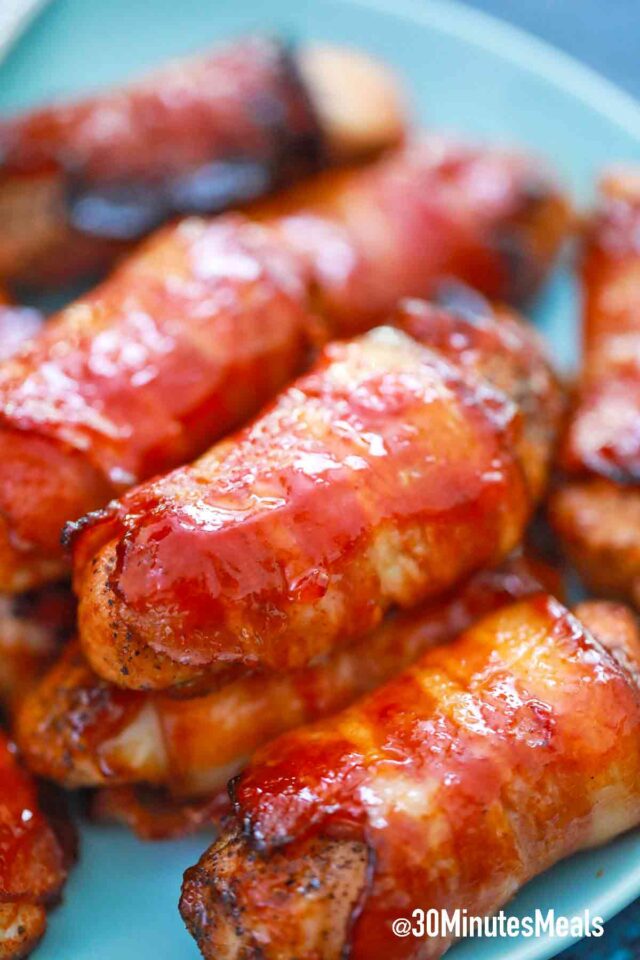 crispy bacon wrapped chicken tenders