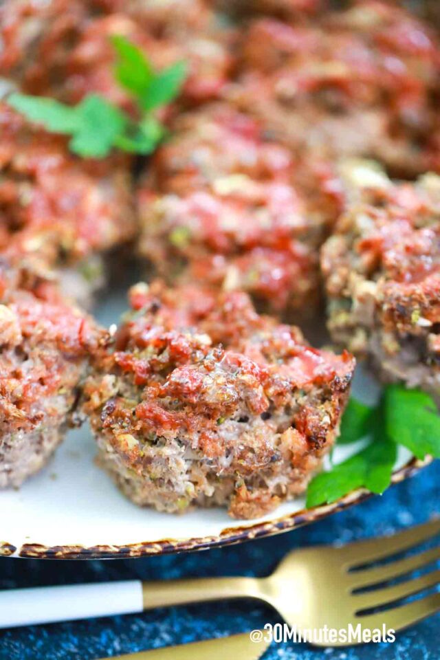 meatloaf muffins on a plate
