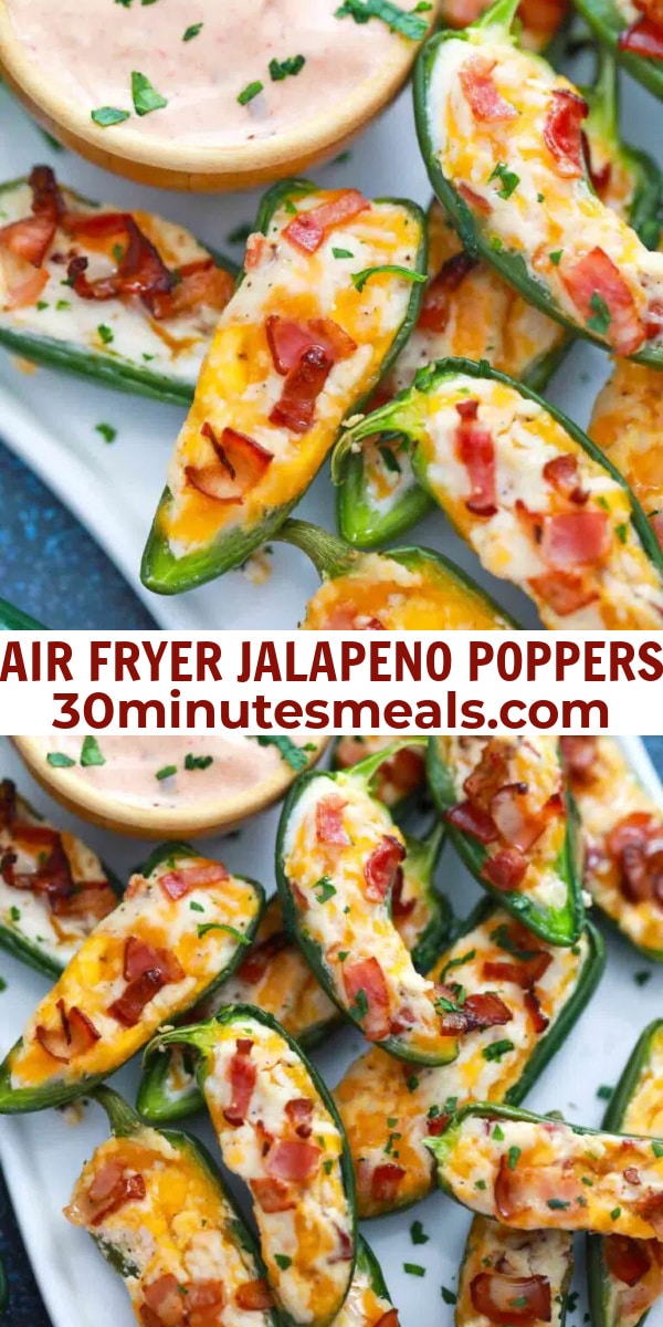 easy air fryer jalapeno poppers pin