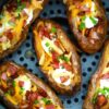 air fryer potato skins with cheese