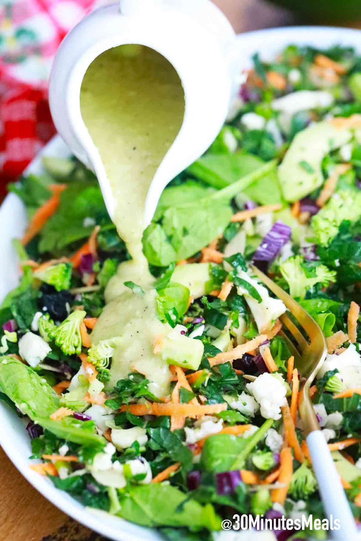 Detox Salad with Avocado Dressing 30 minutes meals