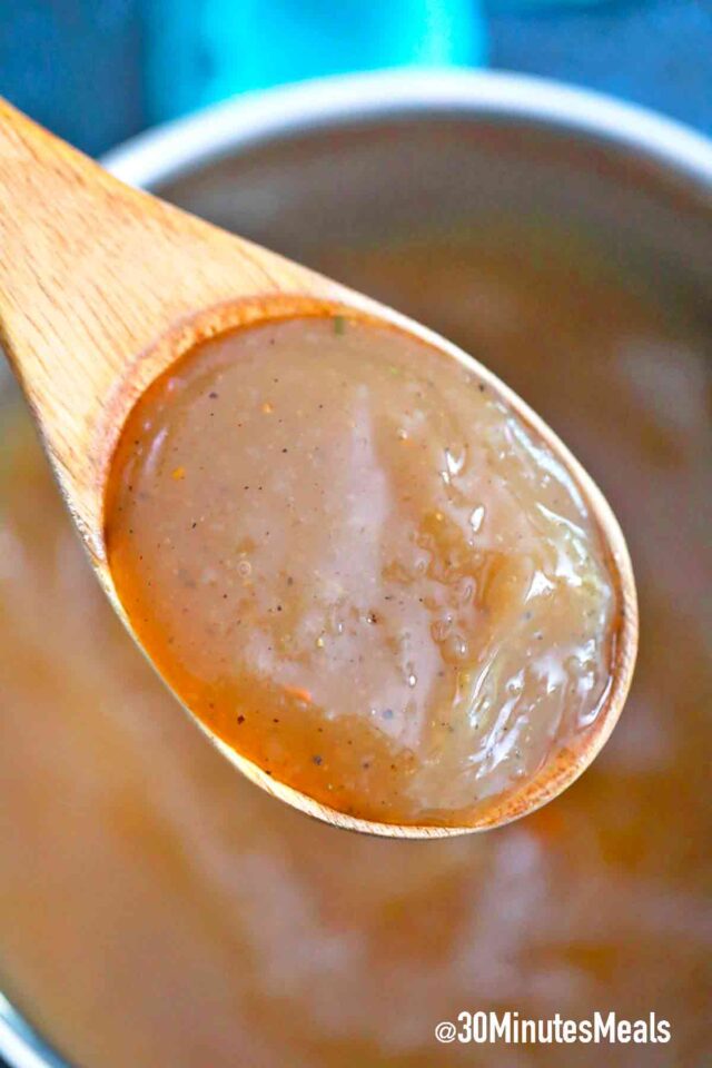 spoonful of beef gravy