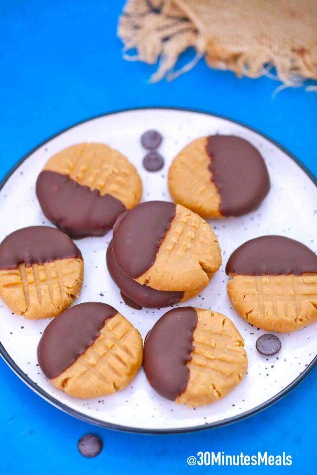 peanut butter cookies on a plate