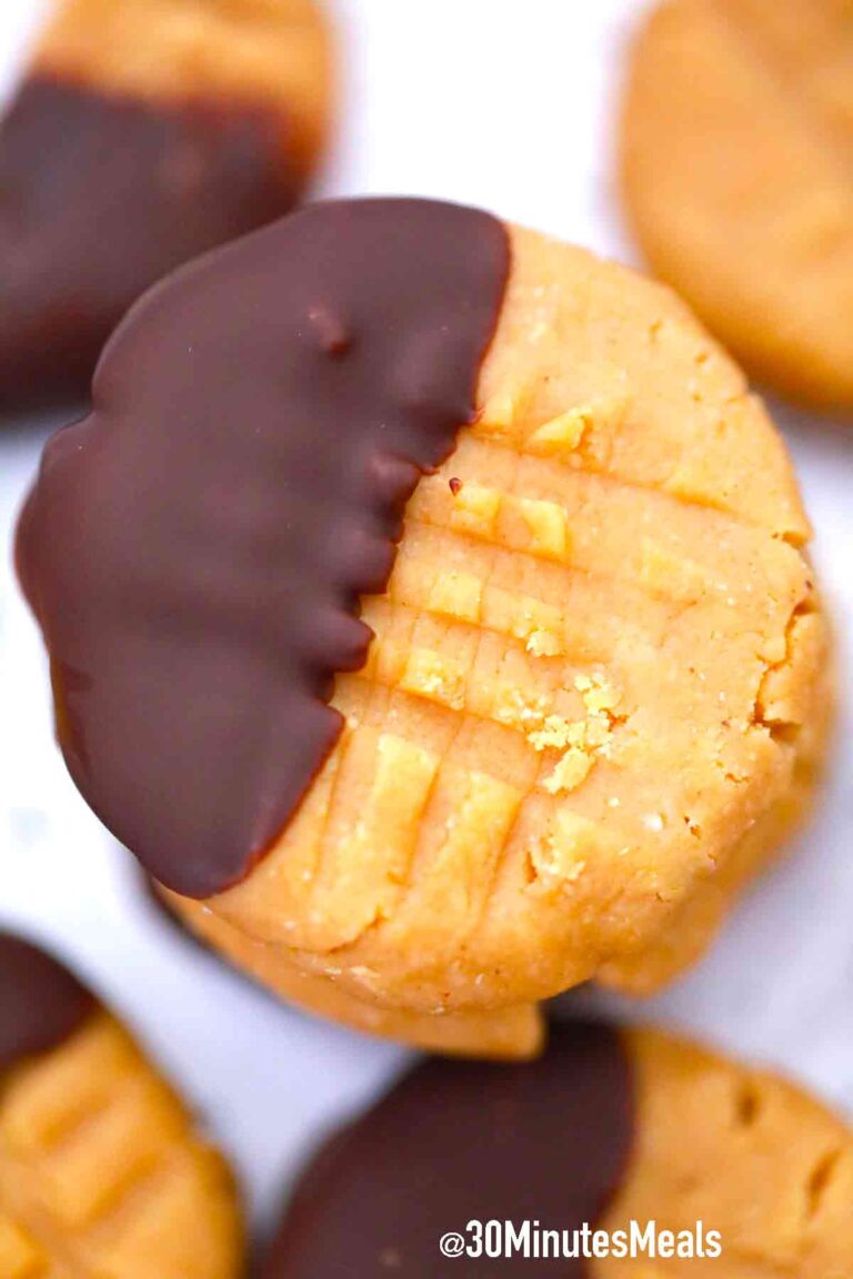 Three Ingredient Peanut Butter Cookies - 30 Minutes Meals