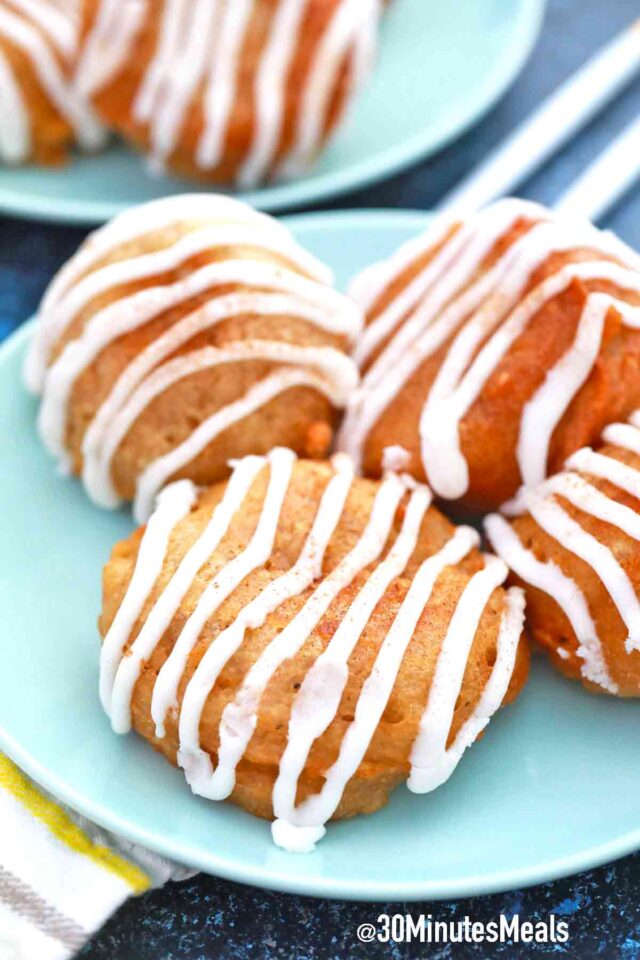 plate of banana fritters