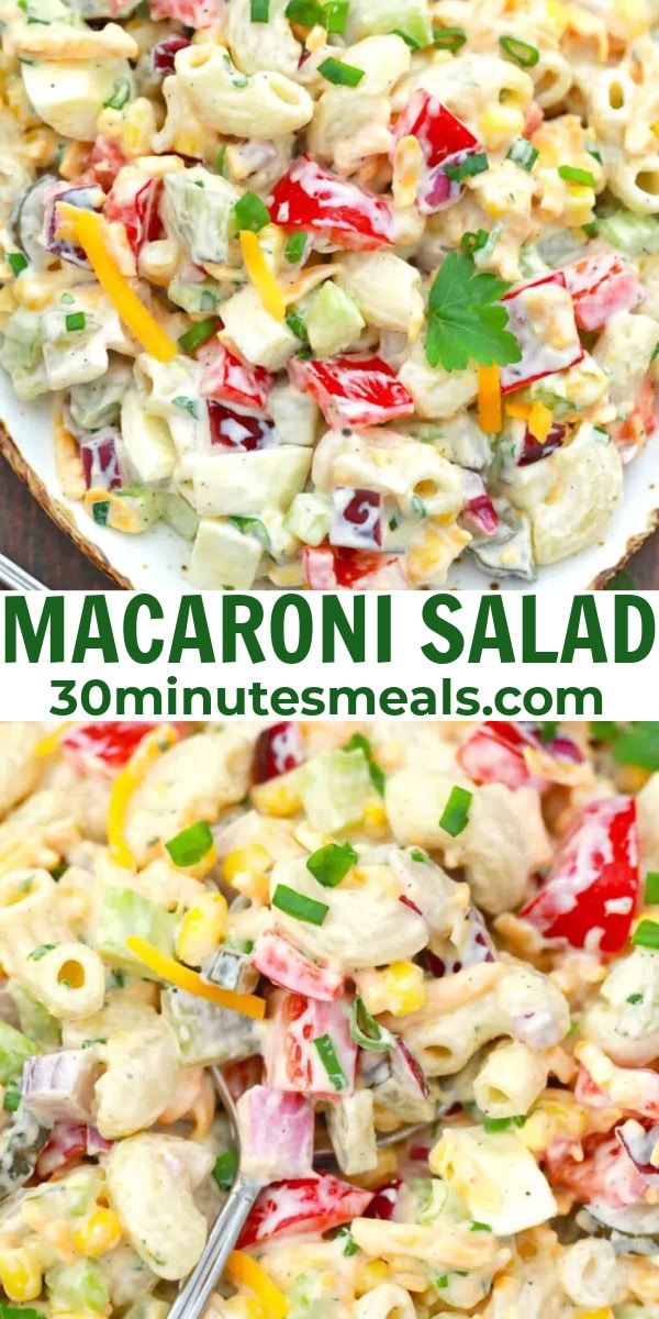 easy macaroni salad pin
