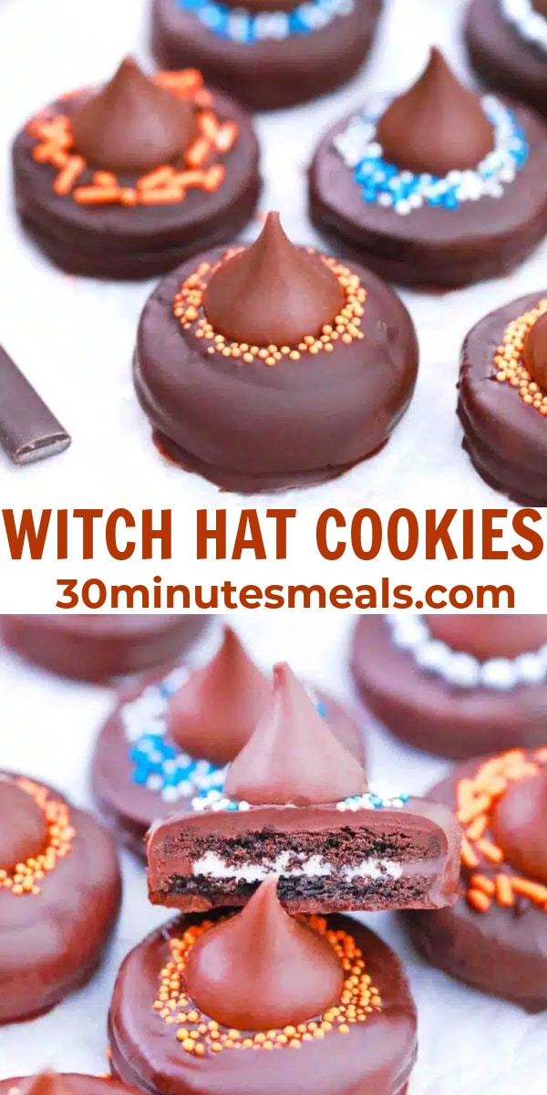 easy witch hat cookies pin