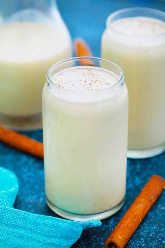 glasses full of coquito de puerto rico