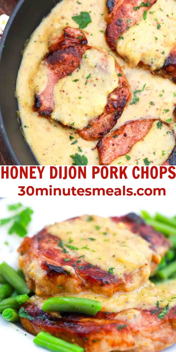 easy honey dijon pork chops pin