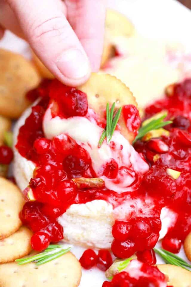 homemade cranberry baked brie