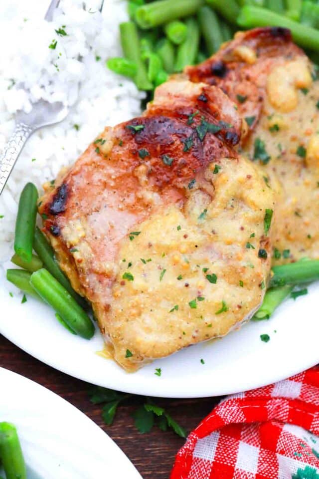 juicy honey dijon pork chops recipe