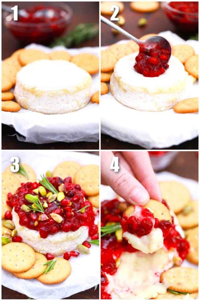 how to make cranberry baked brie